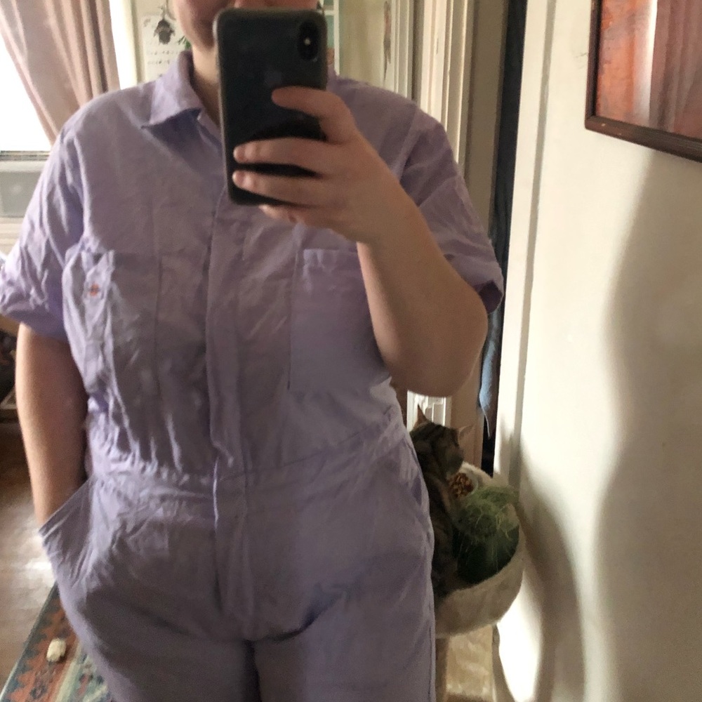 Hand Dyed Lavender Dickie’s Jumpsuit Women’s XL